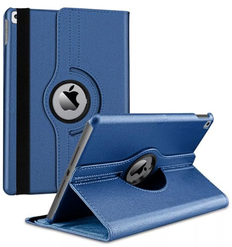 Étui pour iPad Air 11 M3/M2 (2025/2024), fin en cuir PU de qualité supérieure, rotatif à 360 degrés, avec fonction de mise en veille automatique (bleu)