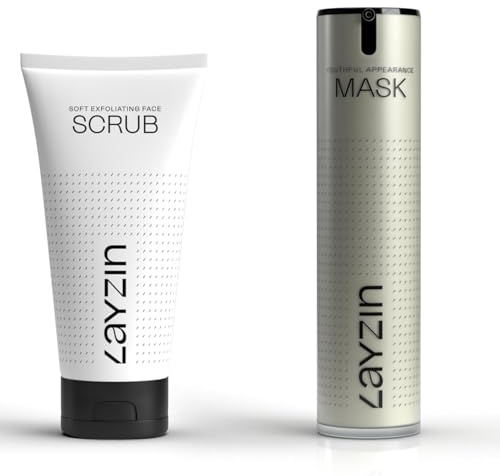 LAYZIN Eternal Youth Set mit Sanftem Gesichtspeeling & Youth Leave-On Maske – Feuchtigkeit, Exfoliation & Jugendliches Aussehen – Luxuriöses Duo für die Gesichtspflege – Unisex