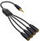YUOIUX Audio Cable 3/4/5/6 Way 3.5mm Cable 1 Male to Multiple Female Connectors Extension Cord Wire Line for Headphones