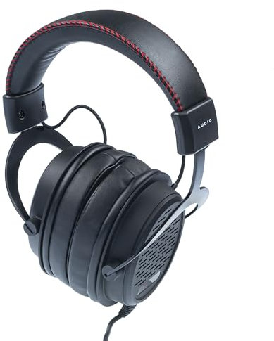 Fame Audio FT-750 Studio HiFi Kopfhörer, Halboffen, Dynamische Treiber, Schwarz, Frequenzbereich 10-36.000Hz, 1500mW, 32 Ohm, Leicht & Stabil, Inkl. 3,5mm & 6,35mm Adapter