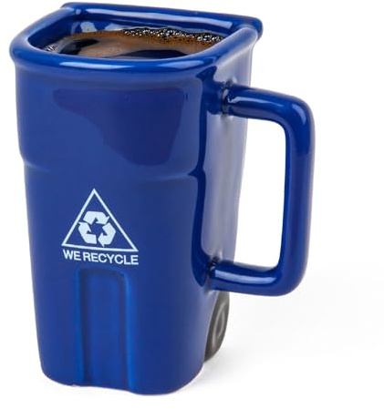 Recycle Bin Coffee Mug - Funny Gag Gift Mugs - Novelty Cups for Office, Coworkers, Home Desk - 12 Ounces