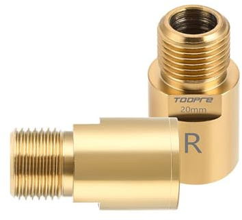 1 Paar Fahrrad-Pedalverlängerung, Fahrrad-Pedal-Distanzstück aus Titanlegierung, 16mm/20 mm verlängerte Spindel,Mountainbike Pedal Extender Fahrradverlängerung Pedal
