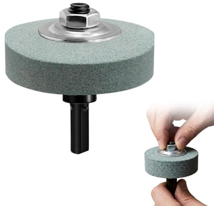 CQXSYTBN Schleifstein rund 100er-Körnung 70 mm Grün – 1 Stück Schleifscheibe mit 8 mm Aufnahme für Metallbearbeitung, Edelstahl, Legierungen, geeignet für Bohrmaschine und Heimwerkerprojekte