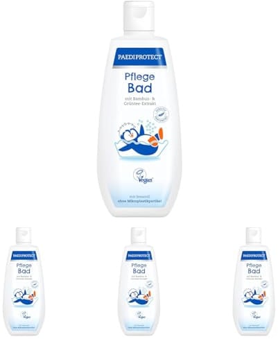 PAEDIPROTECT Pflegebad Baby & Kinder Badezusatz 250 ml, ohne Parfüm & Mikroplastik, hautschonendes Schaumbad pflegt und reinigt die Haut, spendet Feuchtigkeit und Schutz, Waschgel als Entspannungsbad