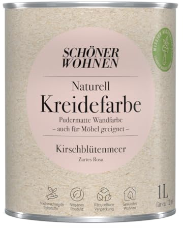 1L Schöner Wohnen Naturell Kreidefarbe Kirschblütenmeer, Zartes Rosa