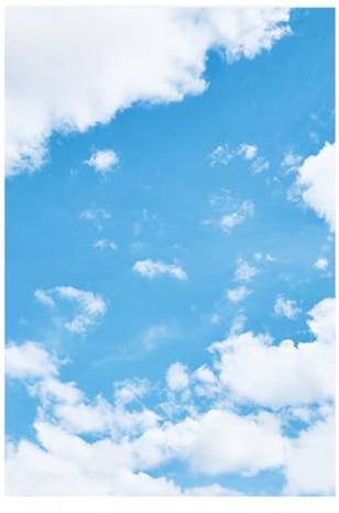 HOMOCONO Fotohintergrund Fotografie mit Sonnigem Himmel und Weißen Wolken aus Beschichtetem Papier für Home Decor und Studioaufnahmen