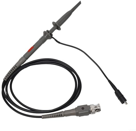 P6100 Oscilloscope Probe 100MHz 1X/10X Switch BNC Test Wire for Digital Handheld Scope - Safe Grounding Clip Stable Signal(1PCS)