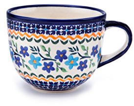 Original Bunzlauer Keramik Milchkaffeetasse (Cappuccino-Tasse) 0.35L im Dekor 1154a