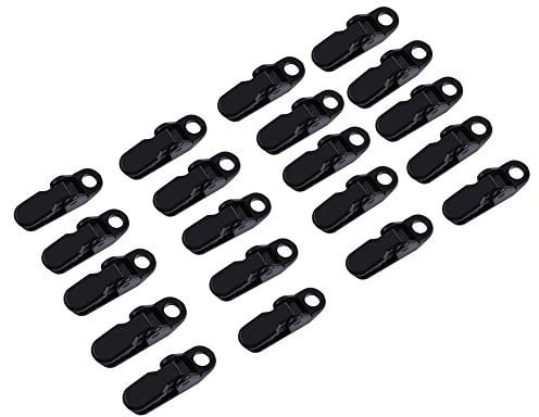 Yosoo 20 Stück Planenklammern schwarz Zeltclips Camping Vorzelt Klemme Clips Zelt Befestigung für Outdoor Aktivitäten