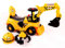 Ricco® Spielzeug-Bagger, 2 in 1, zum Selberfahren, Bulldozer mit Helm