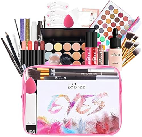 FantasyDay 5St Schmink Set Pflegeset Make-up Kit Kosmetik Set Weihnachten Makeup Schminkoffer Beauty Makeup Set mit Wimperntusche, Eyeliner, Augenbrauenstift, Lippenstift Und Concealer Stick #3
