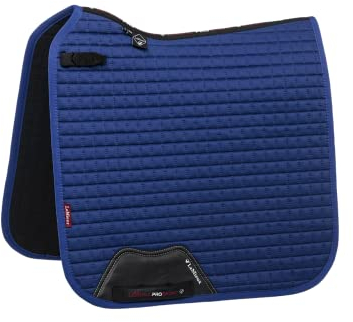 LeMieux Prosport Baumwolle Dressur Quadrat Sattelunterlage, Benetton Blue, L