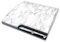Skins4u Aufkleber Design Schutzfolie Vinyl Skin kompatibel mit Sony PS3 Playstation 3 Slim Konsole Marmor Weiss