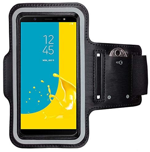 CoverKingz Brassard de Sport pour Samsung Galaxy J6 2018 - Brassard pour Smartphone, Accessoire de Sport avec Poche pour Les clés Galaxy J6 - Accessoire Sport, Brassard téléphone Portable Noir