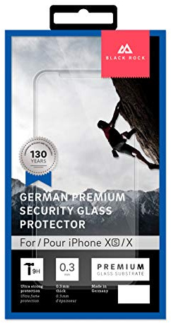 Black Rock - Premium Glas Schutzfolie 0.3mm 9H für Apple iPhone XS I Schutzglas, Schutzfolie, Displayschutzfolie, Panzerglas(Transparent)