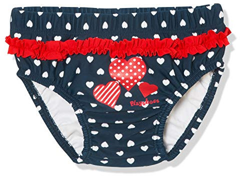 Playshoes Pantalones de Pañales con Protección UV Unisex niños, Corazones, 62-68
