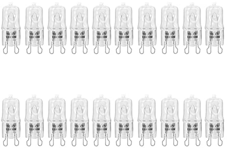 Energetic Lampada da Forno G9 Resistente Alle Temperature e Durevole Lampada Alogena per Frigoriferi Forni Ventole 40W 500℃ Lampadina un Perno 120V