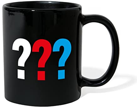Spreadshirt Die Drei Fragezeichen Logo Tasse Einfarbig, One size, Schwarz