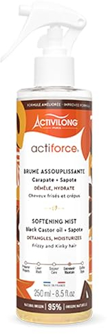 ACTIVILONG - Brume Assouplissante Actiforce - Cheveux Frisés Et Crépus - Assouplit, Démêle, Hydrate - 95% D'Ingrédients Naturels - Made In France - 250ml