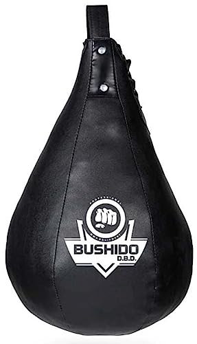 DBX Bushido Boxbirne Hängend mit Füllung 5 kg - Boxsack Punchingball Erwachsene - Schwarz Boxing Bag - Boxball - Boxing Equipment