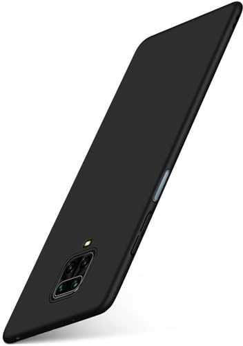 moex für Redmi Note 9 Pro Hülle Ultra Dünn, Schutzhülle mit erhöhtem Kameraschutz, Slim Cover Hardcase Backcover, Dünnste Handyhülle Minimalistisch Alpha Case, Matt Schwarz