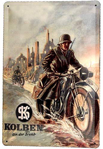 Blechschild 20x30 NSU Motorrad Militär im Retro Nostalgie Vintage Werbung Design historisch Deutschland ähnlich Zündapp 200 R75