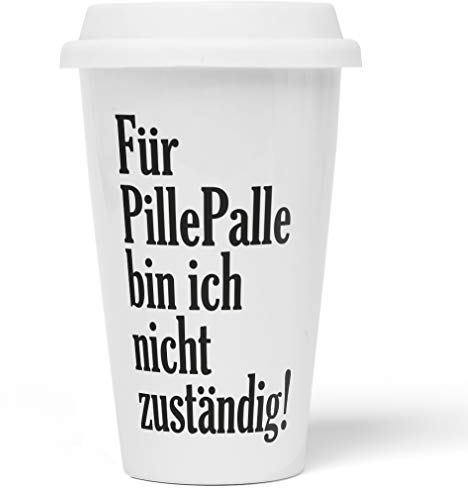 JUNIWORDS To-Go Becher mit Deckel, Für PillePalle bin ich nicht zuständig!