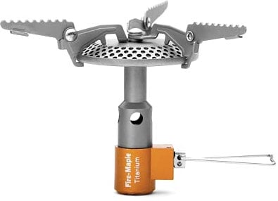 Fire-Maple Estufa de Camping Plegable Titanio Hornillo Camping Gas Portátil Quemador para Picnic Acampada Senderismo Mochilero 2300W con Encendido Piezoeléctrico Mini Estufa de Gas Ultraligera