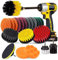22 Piece Drill Brush Nylon Stiff bristles Cordless Drill Brush Heavy Duty Scrubbing - Bathroom Surfaces, Grout, Floor, Tub, Shower, Tile, Corners, Kitchen, Automotive, Grill - Fits Most Drills
