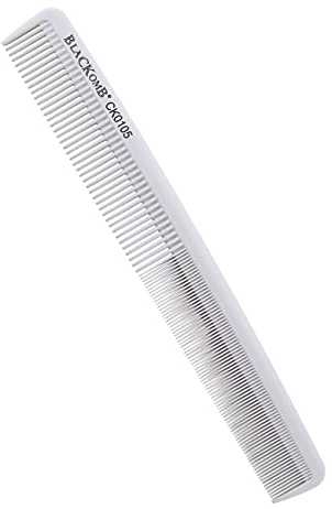 Blackomb - Professioneller keramischer Haarschneidekamm | Antistatischer Kamm | Kamm zum Haare Schneiden | Haarschneidehilfe | Schneidekamm | Weiß