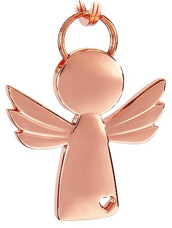 Tidero Schutzengel Schlüsselanhänger Hope - Engel Anhänger für Männer Frauen - Geschenk Glücksbringer Metall (Rosé-Gold)