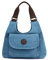 CORIOS Retro Damen Achseltasche Canvas Henkeltaschen Schultertasche Casual Handtasche Tragetasche Multifunktionale Henkeltasche Unterarmtasche für Arbeit Schule Shopper Reise Alltag Blau
