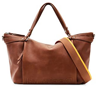 Desigual Con, Bag_Half Logo 23_LIBIA 2. 6000 Marron Femmes, Taille Unique