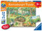 Ravensburger Children's Puzzle - 05673 Animals in the Forest and on the Meadow - 2 x 12 Pieces + Knowledge Poster, Why? Why? Why? Puzzle for Children from 3 Years