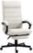Vinsetto Office Chair, Computer Desk Chair, Fabric Swivel Chair with Adjustable Height and Rolling Wheels for Home Office Work Study, Cream White