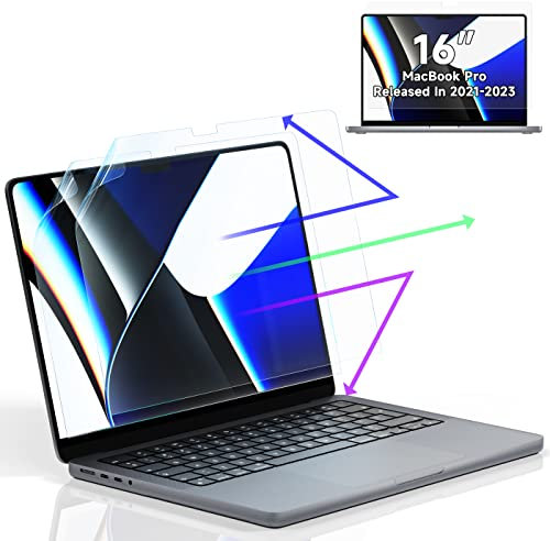 2 Stück Blaulichtfilter Displayschutzfolie für MacBook Pro 16“ (2021-2024, M1, M2, M3, M4), Blendschutzfolie Augenschutz Schutzfolie, Hochauflösender Matter Screen Laptop Bildschirm für Mac Pro 16.2