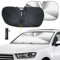 GOHHME Parasol Parabrisas para Coche Parasol Coche 57 * 31 Pulgadas Delantero Rotación de 360° Mejorada Sombrilla Plegable Para Coche Protección UV y Aislamiento Térmico Visera Solar Para Automoción L
