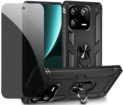 CLYDITE Hülle für Xiaomi 13 Hülle Schwarz handyHülle mit Anti-Spähen Privatsphäre Schützen Folie Blickschutzfolie
