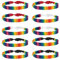 10 Stück Freundschaft Armband, Regenbogen Armband, Rainbow Wristbands, Freundschaftsarmbänder, Gewebte Armbänder Regenbogen, Freundschaftsbänder, für Frauen, Männer Handgelenk Fußkettchen (A)