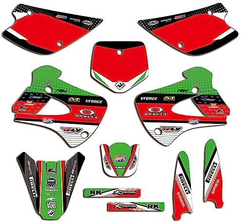 ENARUI Dekor Aufkleber Decals Graphics Kompatibel mit Kawasaki KX 85 100 KX85 KX100 1998-2013