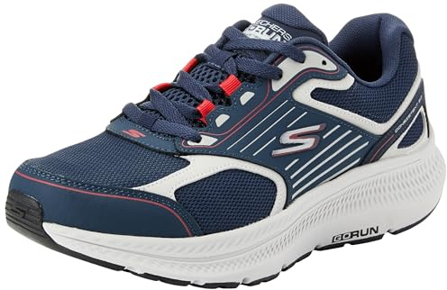 Skechers Men's Go Run Consistent 2.0 Trainers, Navy and Red Leather/Textile, 6.5 UK