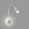 BRILONER – Leselampe mit Backlight, Schwenkbare Wandleuchte Innen, LED Lampe mit 2 Schalter, Wandlampe Innen, Matt-Nickel