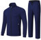Huayuzh Trainingsanzug Herren 2 Piece Trainingsanzug Set Sportanzug Reißverschlusstasche Jogging Fitness Gym Hausanzug Marine XXL