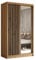 BEAUTY SOFA Helix - Schrank mit Spiegel - Kleiderschrank mit Schiebetüren und Lamellen - Garderobenschrank, Mehrzweckschrank, Flurschrank - 120cm breit - Artisan & Lamellenfarbe Schwarz