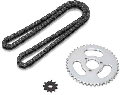 T8F Ritzel Vorne und Hinten, Hochleistungs-T8F-Zahnradkettensatz, 29mm Ritzel hinten+T8F11T Ritzel vorne+T8F116 Glieder Kettensatz, für Modifizierte Karts, ATVs und Mini-Motorräder