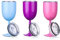 Casstad Edelstahl-Weingläser mit Stiel und Deckel, Doppelwandig, Isolierter Weinbecher, Unzerbrechliche Kelche, Weingläser, 284 Ml, B