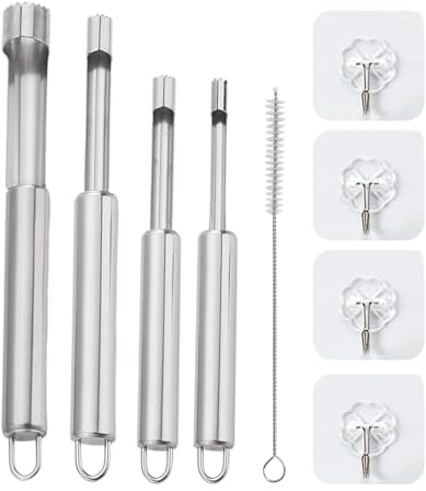 4-piece Pineapple Slicer & Apple Corer, Cleaning Brush, Vegetable Corer Accessories for Kitchen