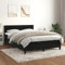 Willood Boxspringbett mit Matratze Schwarz 140x200 cm SamtVertikale Streifen