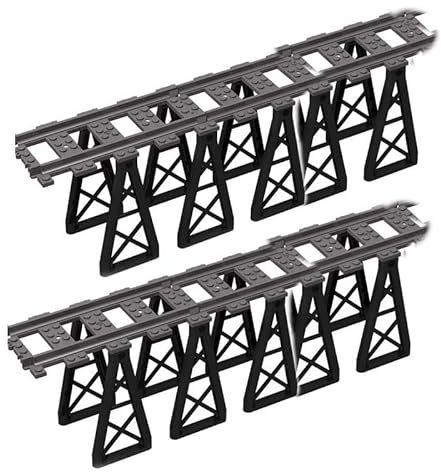 Schienen Set City Schienen Eisenbahn Erweiterungsset City Zug Power Functions Kit Schienen Zubehör Klemmbausteine Kompatibel mit dem Marktführer (20PCS Tripod)