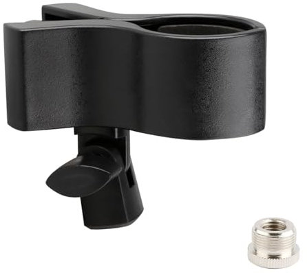 Luckious Universal Microphone Clamp Holder,Upgraded Spring Microphone Plug,Quick Release Microphone Adapter Adjustable Microphone Clip,Suitable for Most Microphones for Lecture, Concert,Etc.
